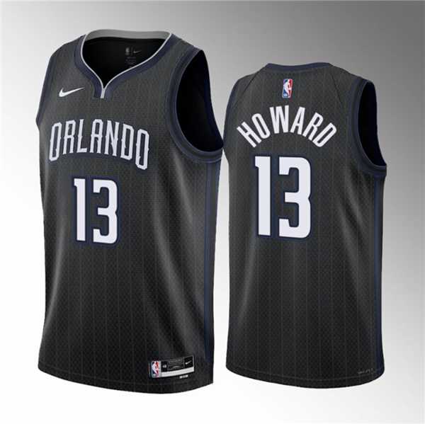 Men%27s Orlando Magic #13 Jett Howard Black 2023 Draft City Edition Stitched Basketball Jersey